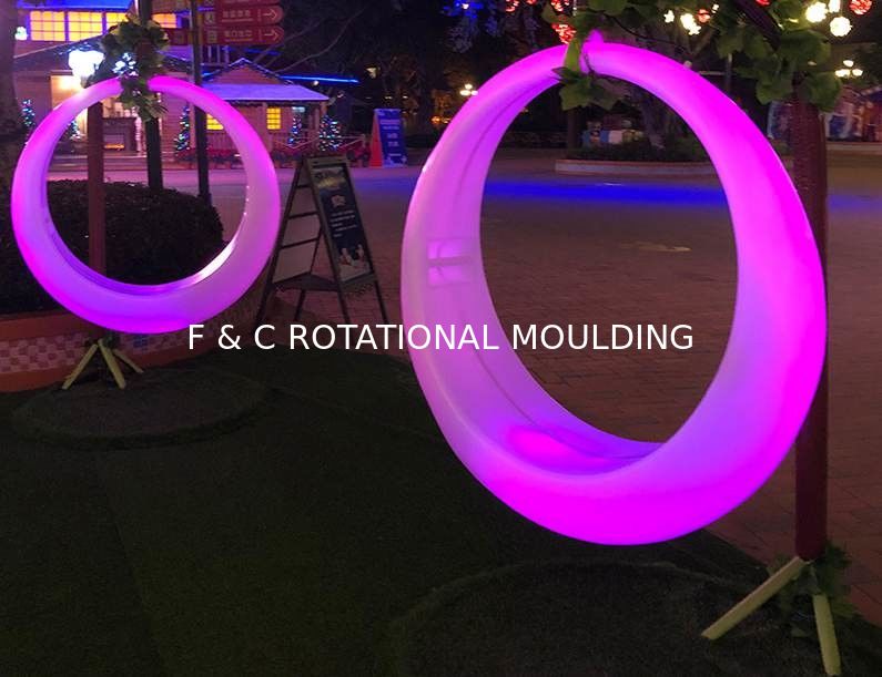 high quality LED remote control luminous swing, rotational molding led swing